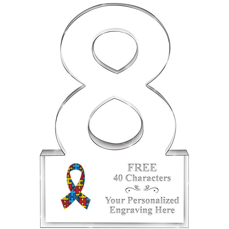 6" 8 YEARS OF SERVICE ACRYLIC