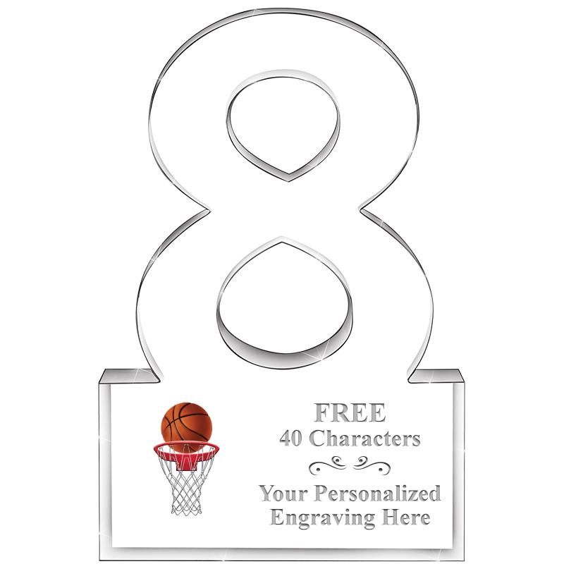 6" 8 YEARS OF SERVICE ACRYLIC