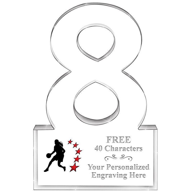 6" 8 YEARS OF SERVICE ACRYLIC