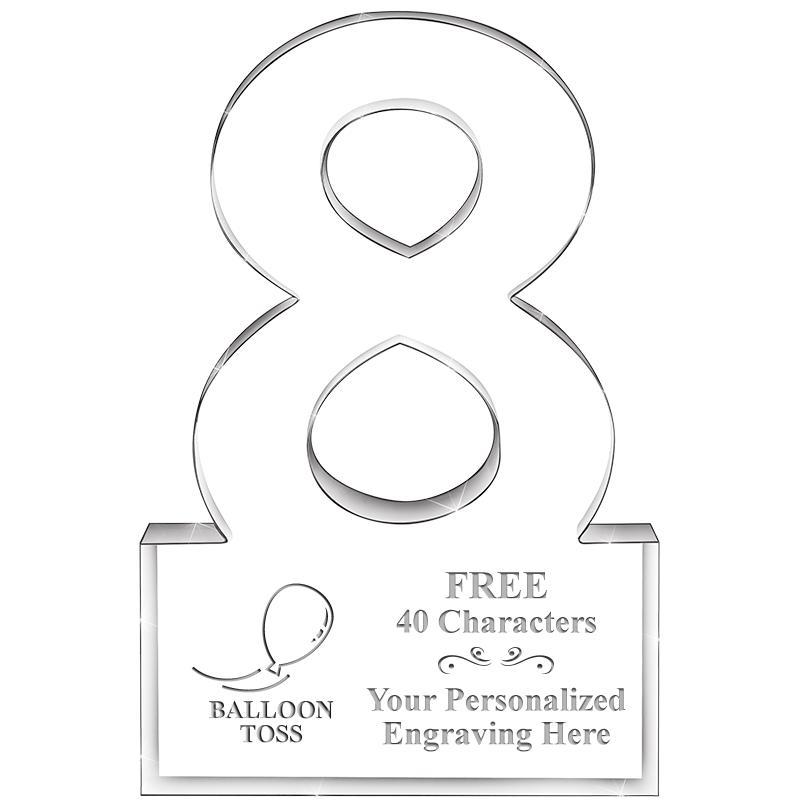 6" 8 YEARS OF SERVICE ACRYLIC