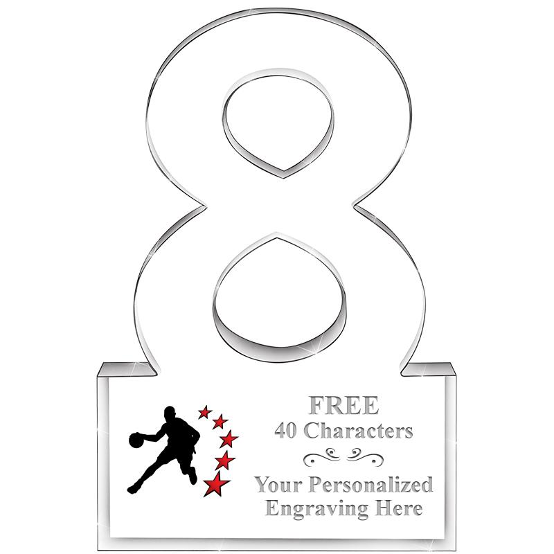 6" 8 YEARS OF SERVICE ACRYLIC