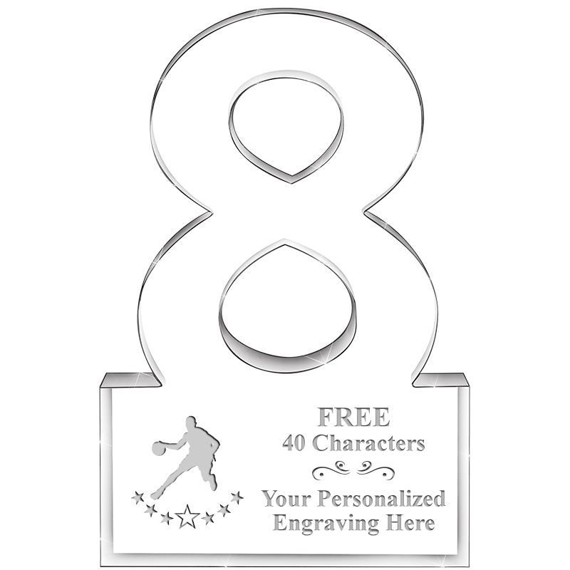 6" 8 YEARS OF SERVICE ACRYLIC