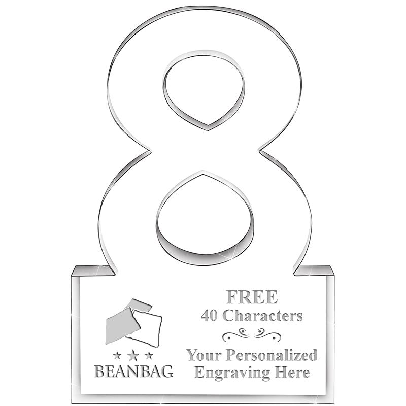 6" 8 YEARS OF SERVICE ACRYLIC