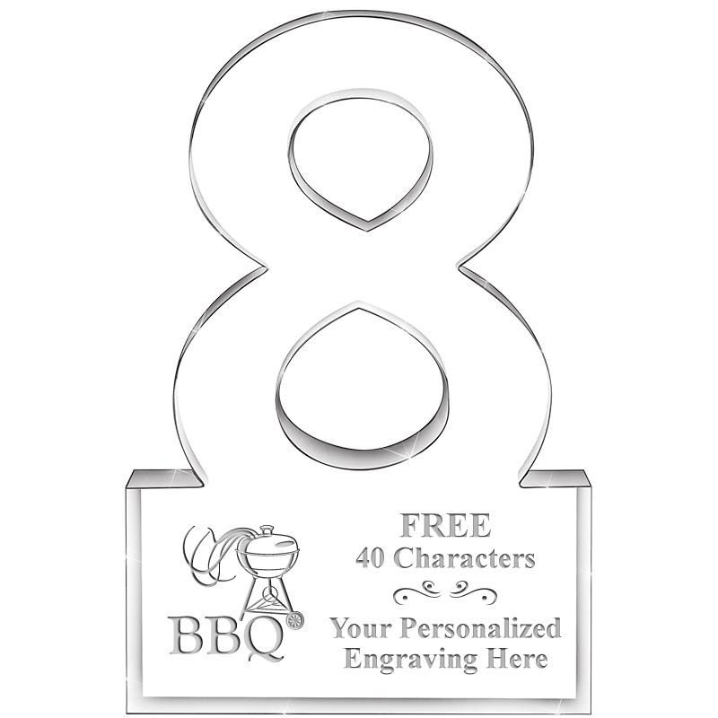 6" 8 YEARS OF SERVICE ACRYLIC