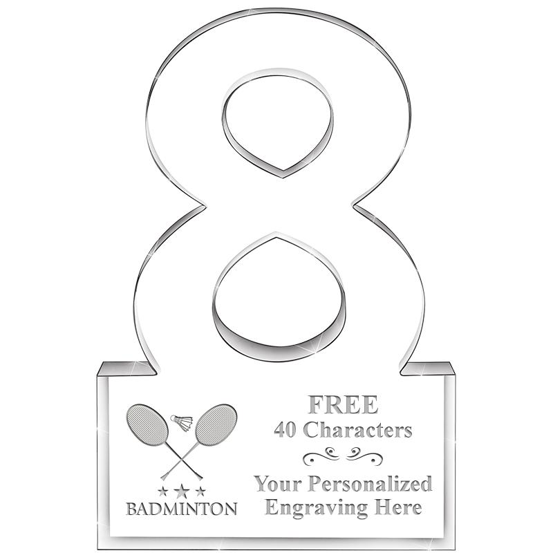 6" 8 YEARS OF SERVICE ACRYLIC