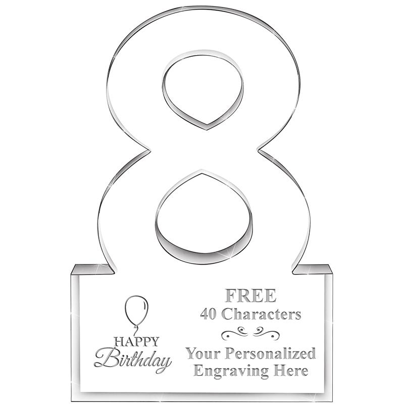 6" 8 YEARS OF SERVICE ACRYLIC