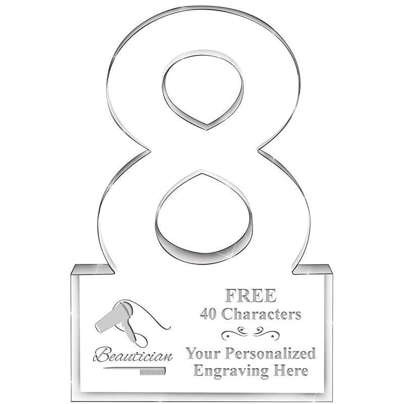 6" 8 YEARS OF SERVICE ACRYLIC