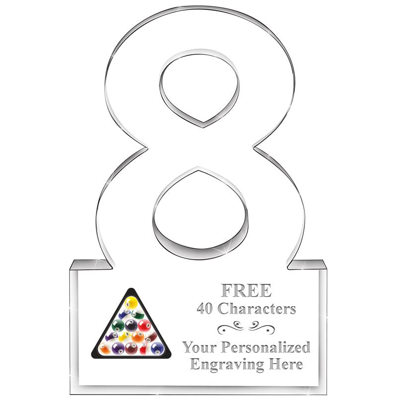 6" 8 YEARS OF SERVICE ACRYLIC