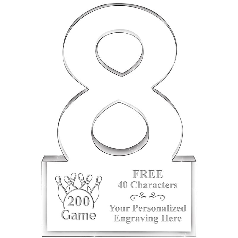 6" 8 YEARS OF SERVICE ACRYLIC