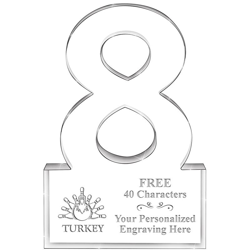 6" 8 YEARS OF SERVICE ACRYLIC