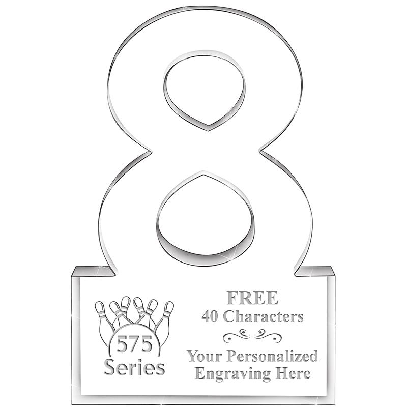 6" 8 YEARS OF SERVICE ACRYLIC