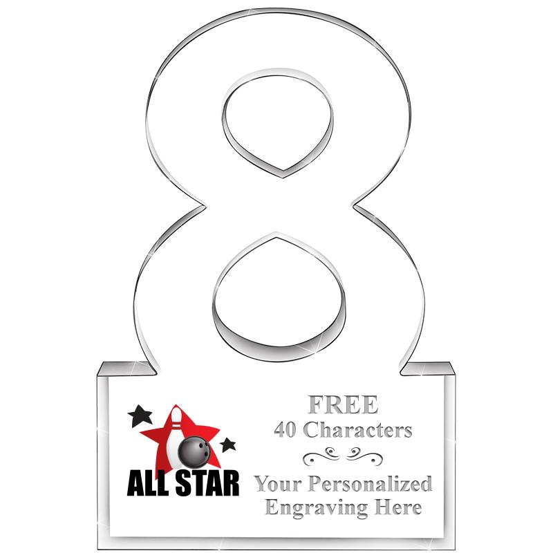 6" 8 YEARS OF SERVICE ACRYLIC