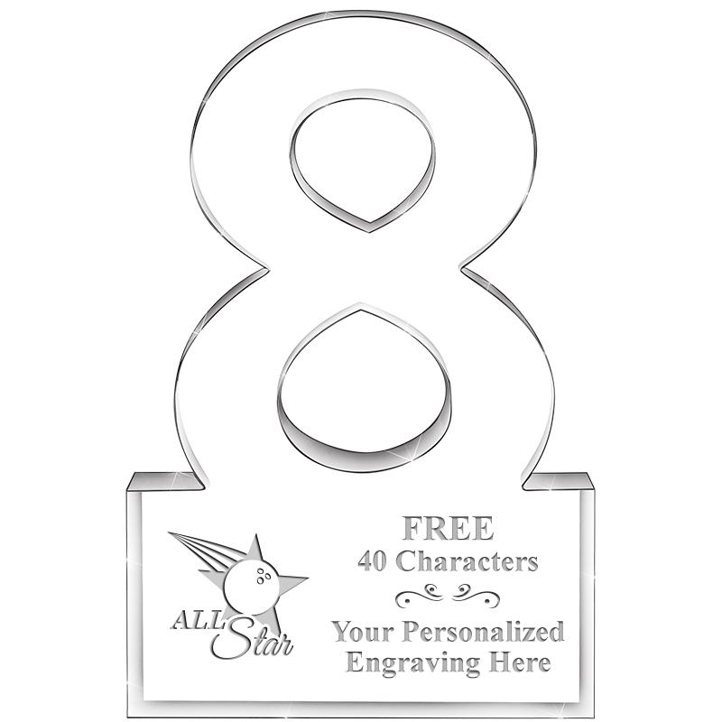 6" 8 YEARS OF SERVICE ACRYLIC