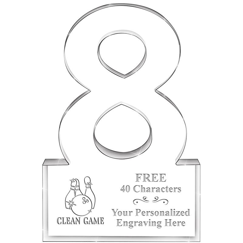 6" 8 YEARS OF SERVICE ACRYLIC