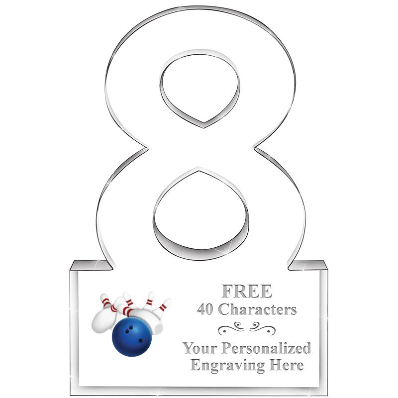 6" 8 YEARS OF SERVICE ACRYLIC