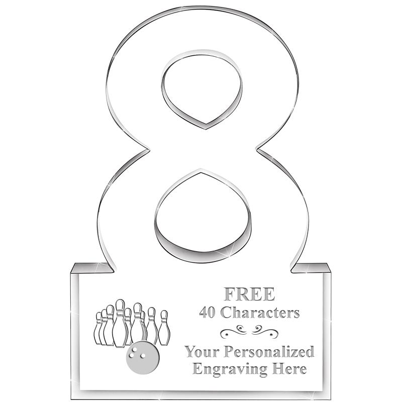 6" 8 YEARS OF SERVICE ACRYLIC