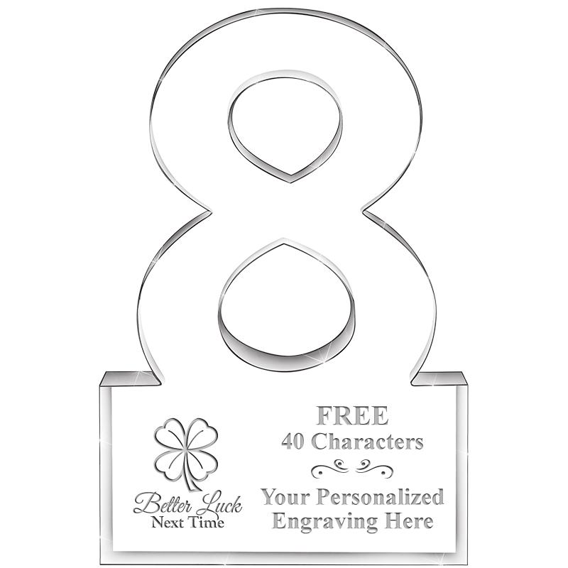 6" 8 YEARS OF SERVICE ACRYLIC