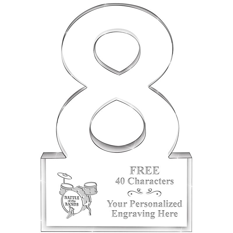 6" 8 YEARS OF SERVICE ACRYLIC