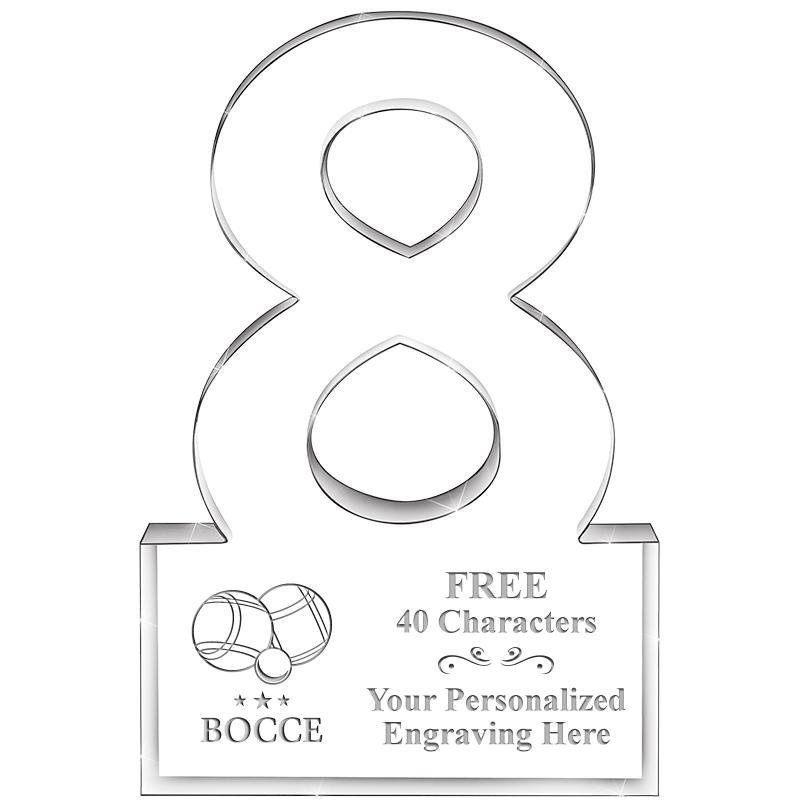 6" 8 YEARS OF SERVICE ACRYLIC