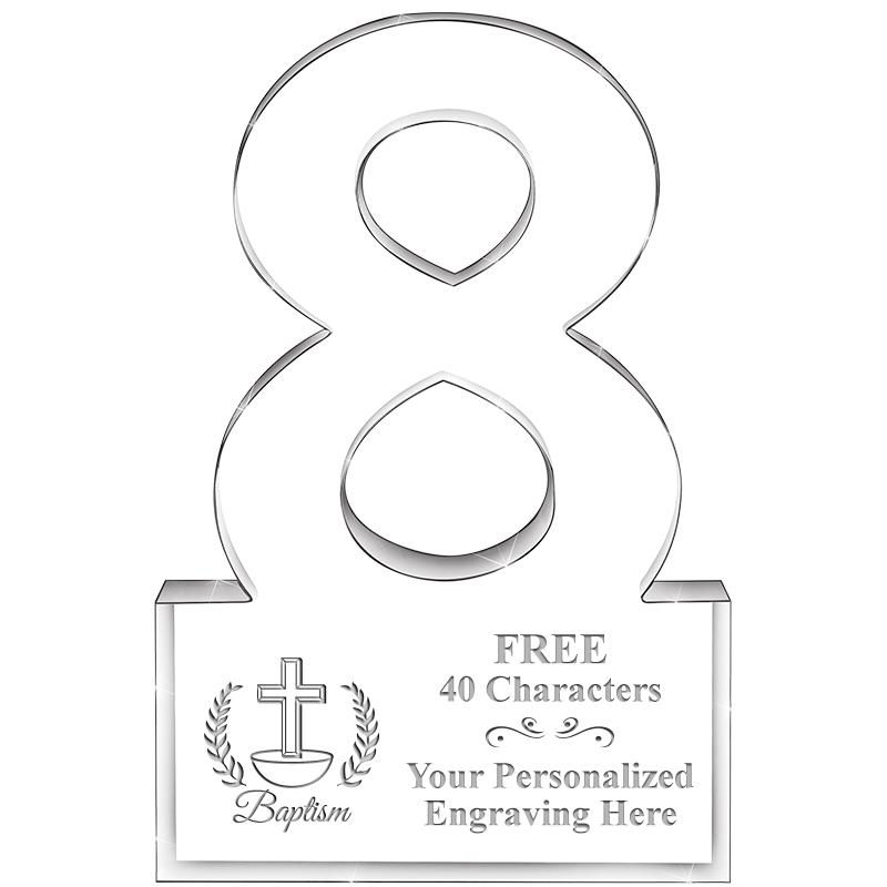 6" 8 YEARS OF SERVICE ACRYLIC