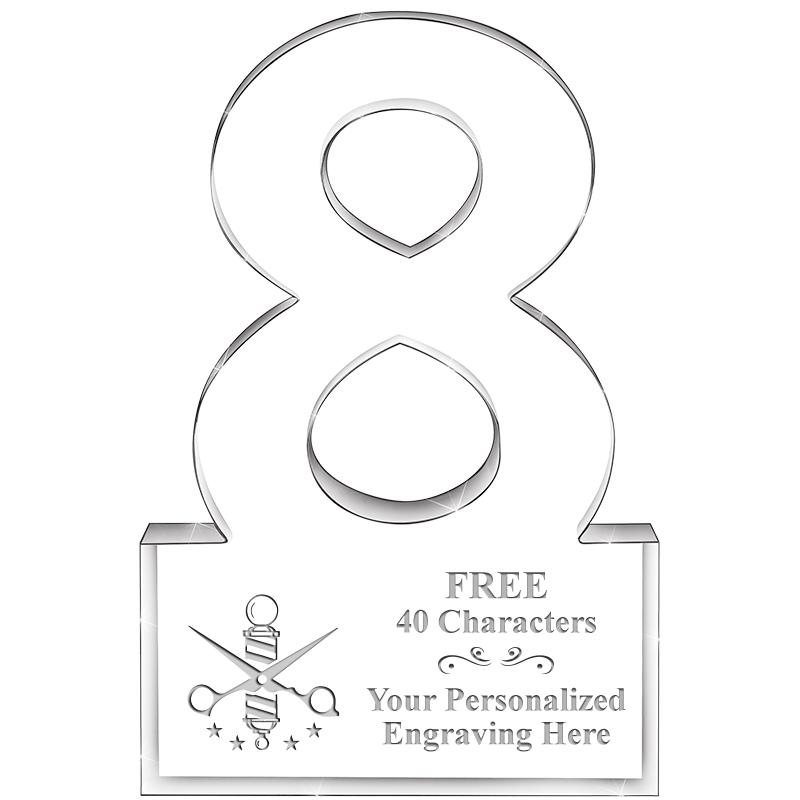 6" 8 YEARS OF SERVICE ACRYLIC