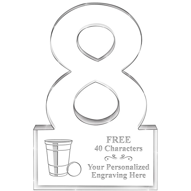 6" 8 YEARS OF SERVICE ACRYLIC