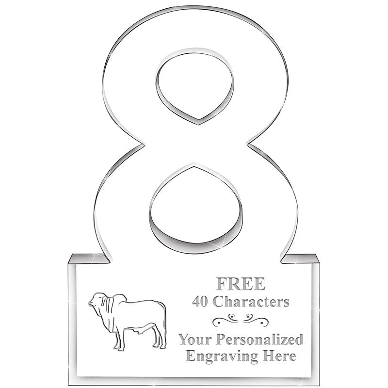 6" 8 YEARS OF SERVICE ACRYLIC