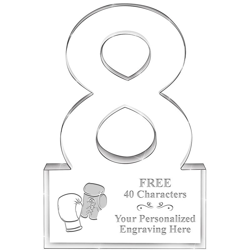 6" 8 YEARS OF SERVICE ACRYLIC