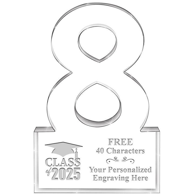 6" 8 YEARS OF SERVICE ACRYLIC