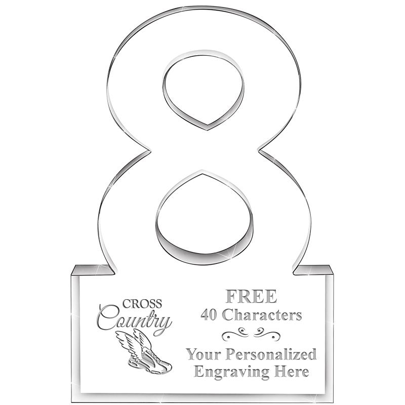 6" 8 YEARS OF SERVICE ACRYLIC