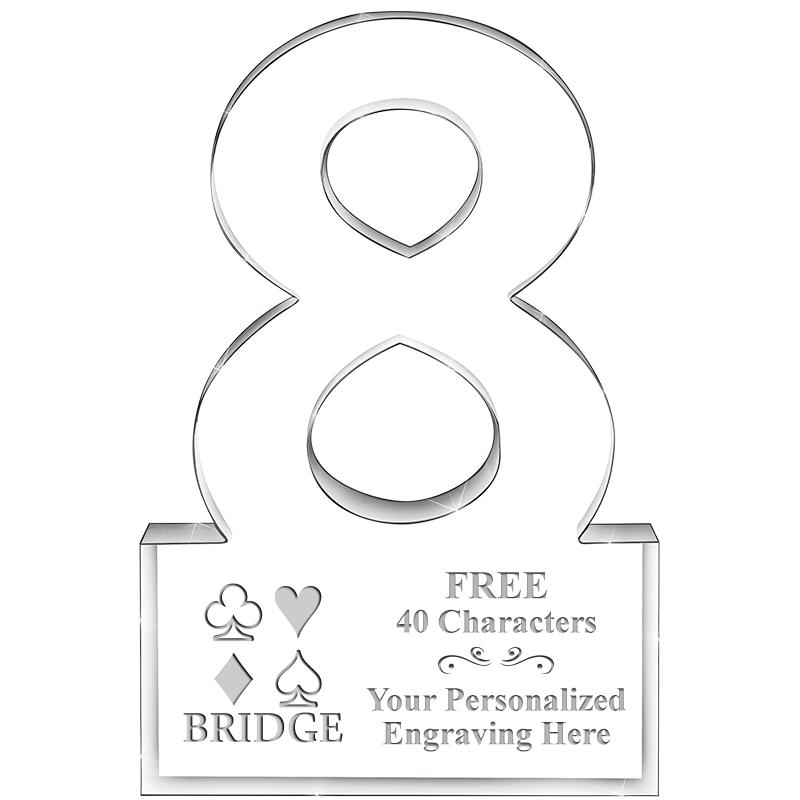 6" 8 YEARS OF SERVICE ACRYLIC