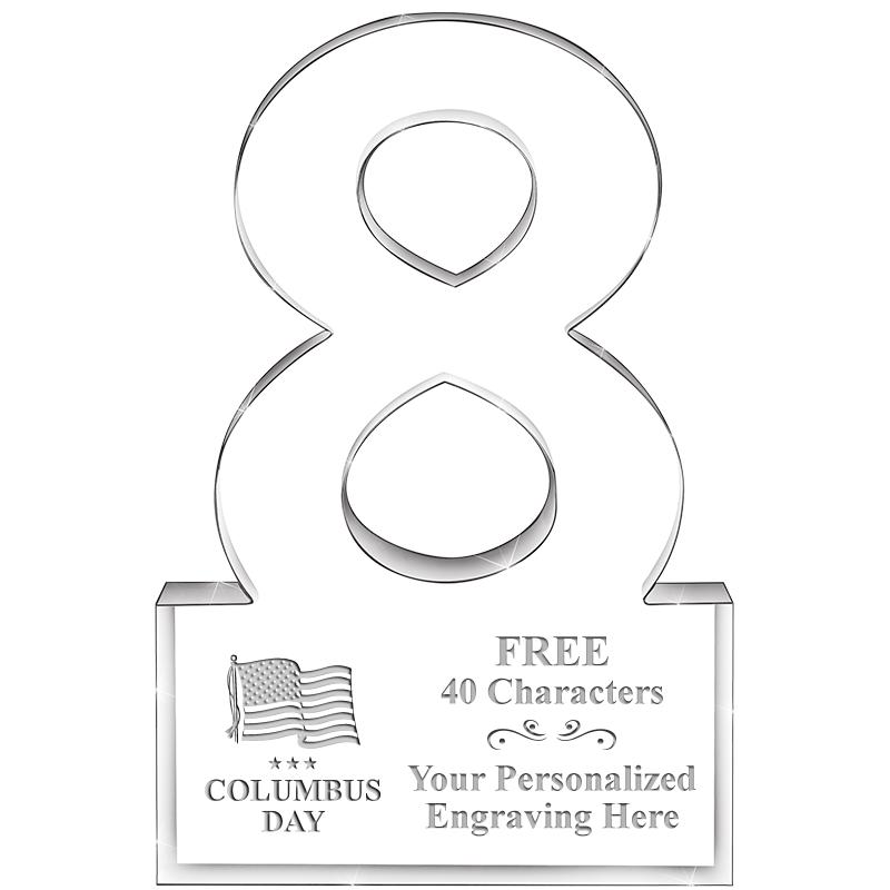 6" 8 YEARS OF SERVICE ACRYLIC