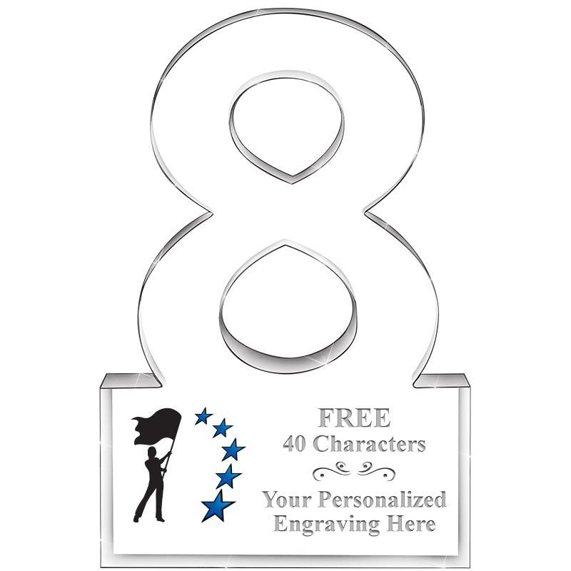 6" 8 YEARS OF SERVICE ACRYLIC