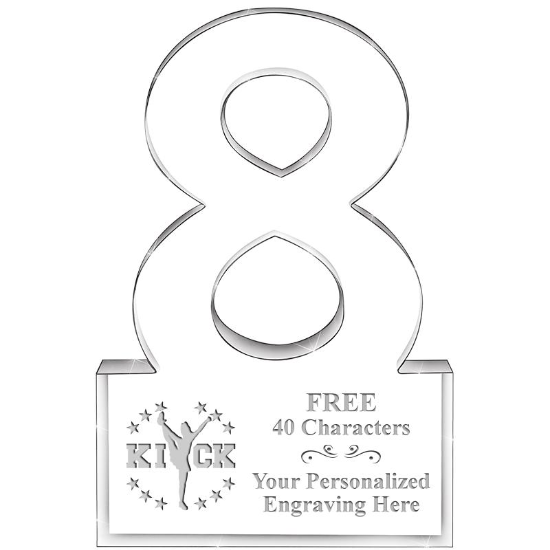 6" 8 YEARS OF SERVICE ACRYLIC