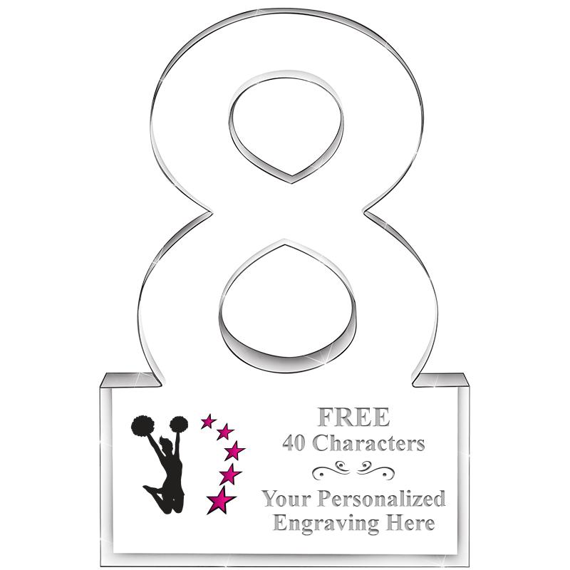 6" 8 YEARS OF SERVICE ACRYLIC