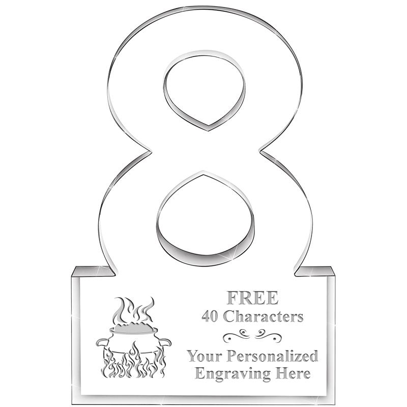 6" 8 YEARS OF SERVICE ACRYLIC