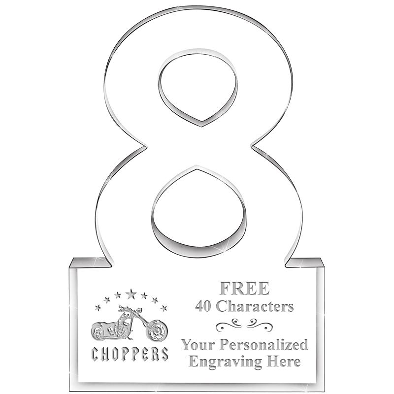 6" 8 YEARS OF SERVICE ACRYLIC