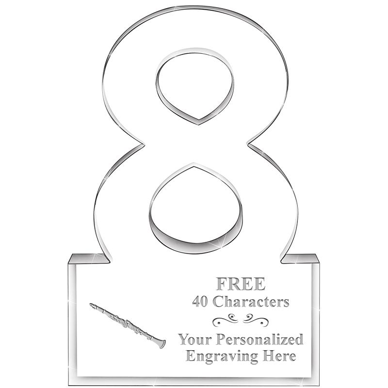 6" 8 YEARS OF SERVICE ACRYLIC