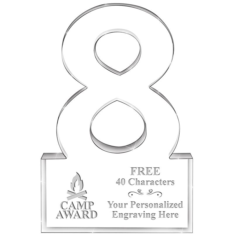 6" 8 YEARS OF SERVICE ACRYLIC