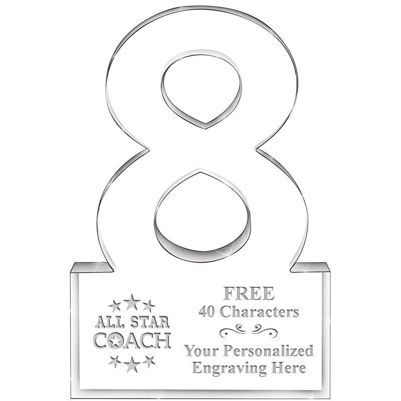 6" 8 YEARS OF SERVICE ACRYLIC