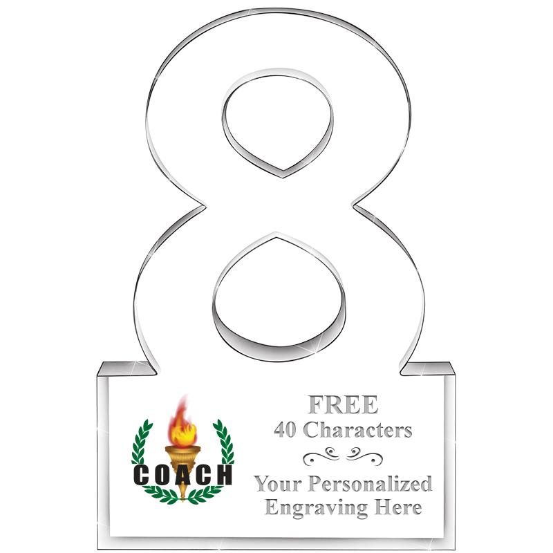 6" 8 YEARS OF SERVICE ACRYLIC