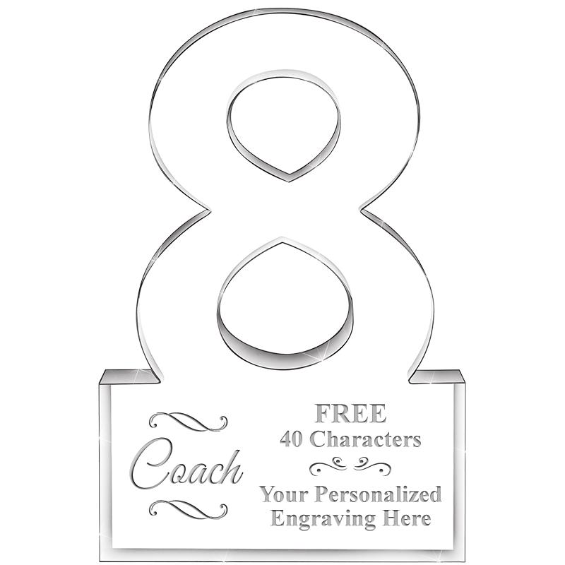 6" 8 YEARS OF SERVICE ACRYLIC