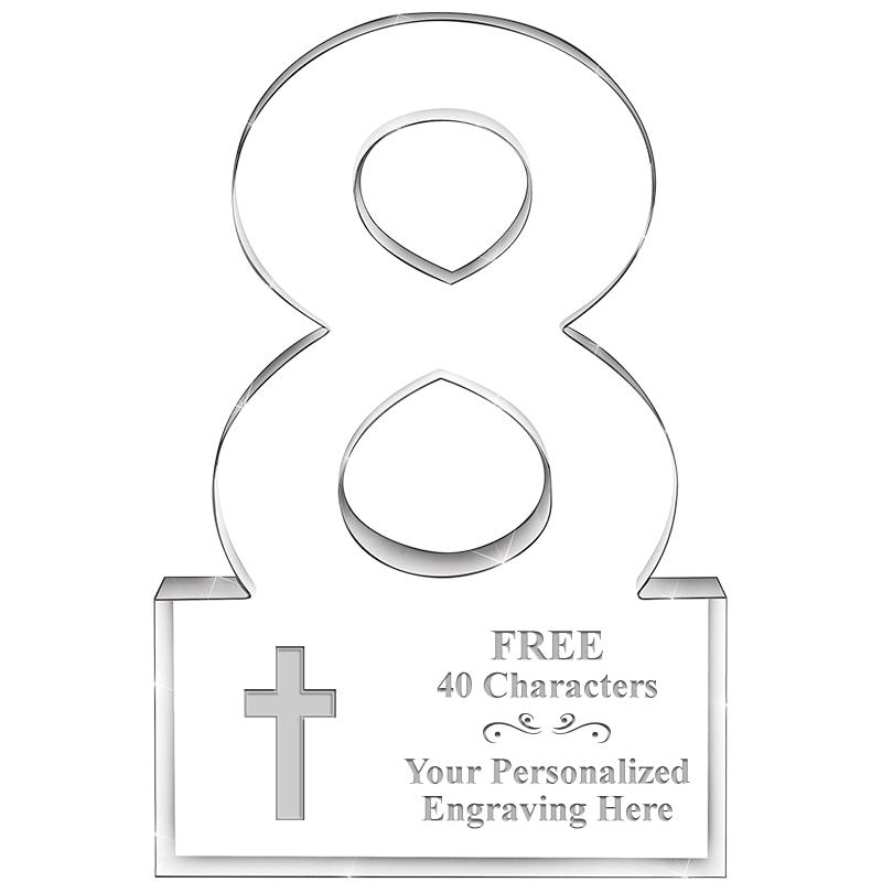 6" 8 YEARS OF SERVICE ACRYLIC