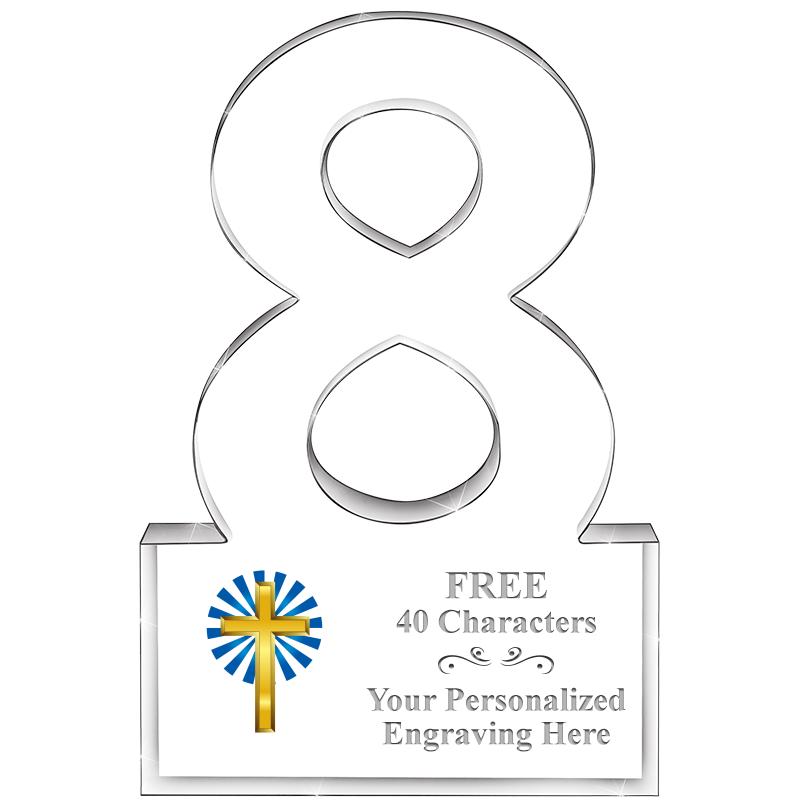 6" 8 YEARS OF SERVICE ACRYLIC