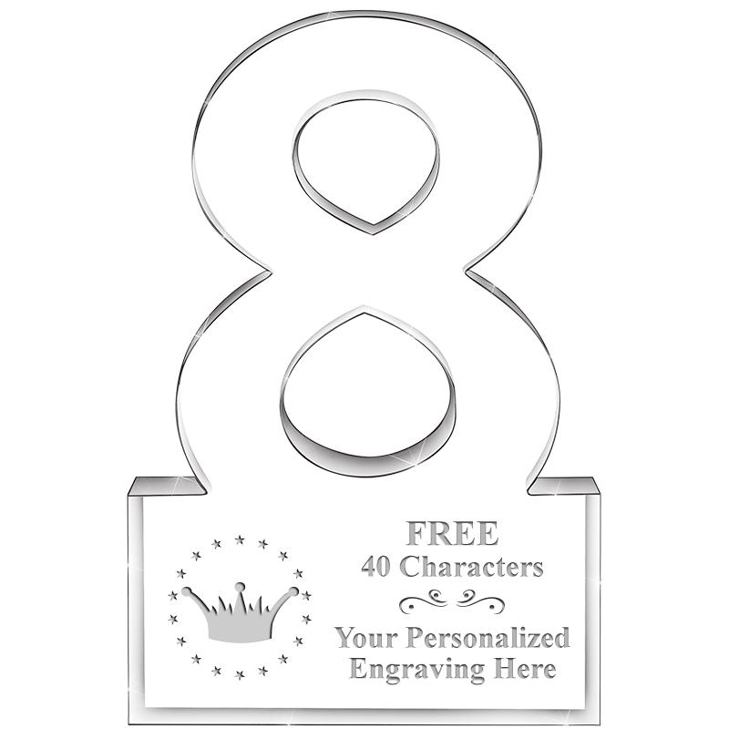 6" 8 YEARS OF SERVICE ACRYLIC