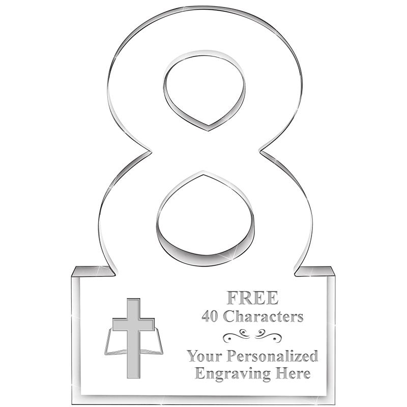 6" 8 YEARS OF SERVICE ACRYLIC