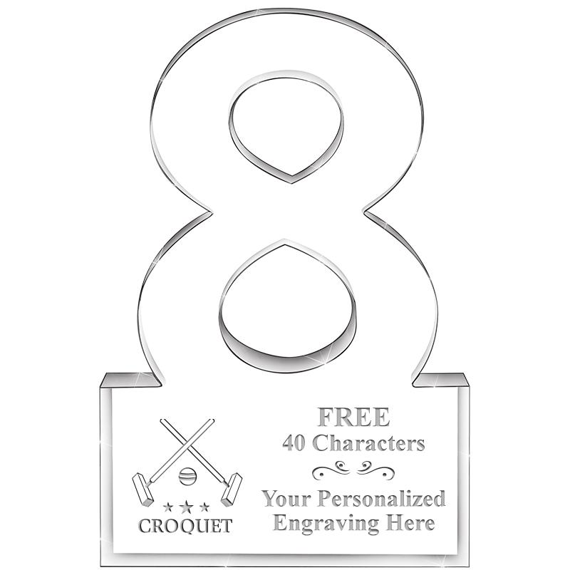 6" 8 YEARS OF SERVICE ACRYLIC