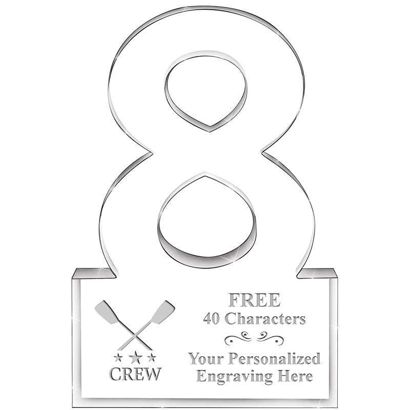 6" 8 YEARS OF SERVICE ACRYLIC