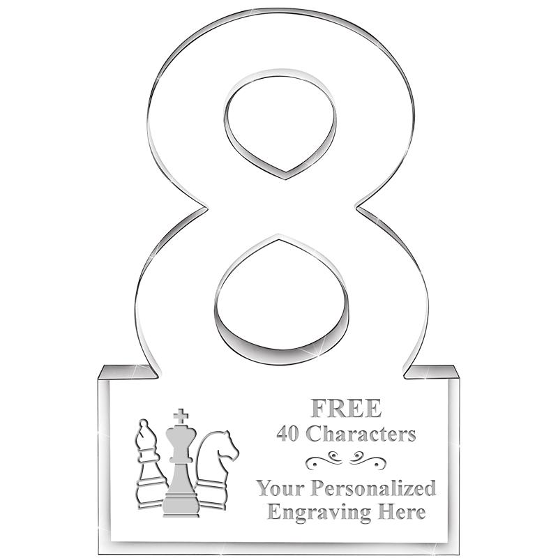 6" 8 YEARS OF SERVICE ACRYLIC