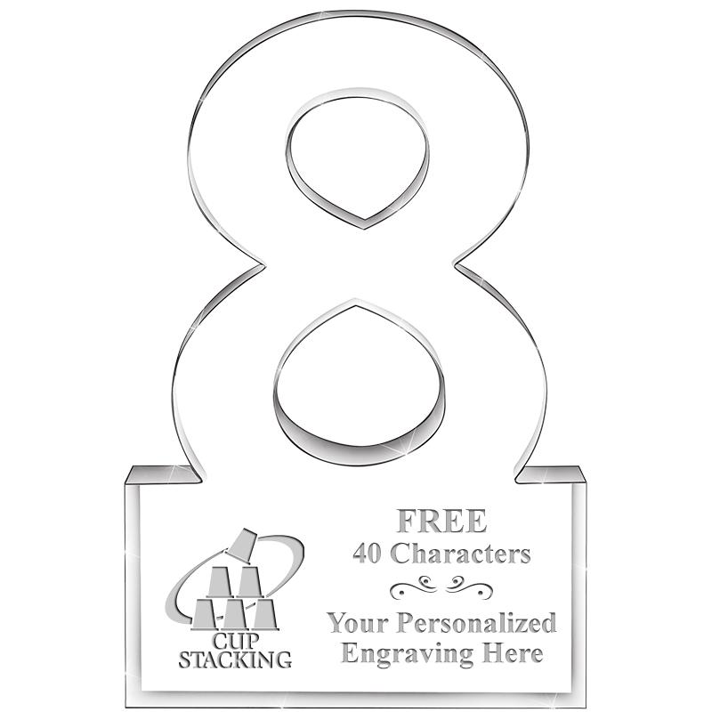 6" 8 YEARS OF SERVICE ACRYLIC